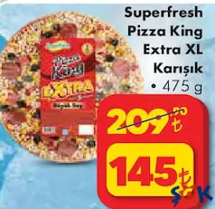 SUPERFRESH PİZZA KİNG EXTRA XL KARIŞIK 475 G fiyat ve kampanya bilgisi